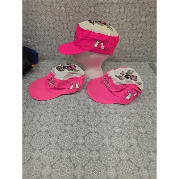 Vintage Circus Circus Snapback Cap Painters Hat Neon Pink White Las Vegas Casino - Picture 5 of 11